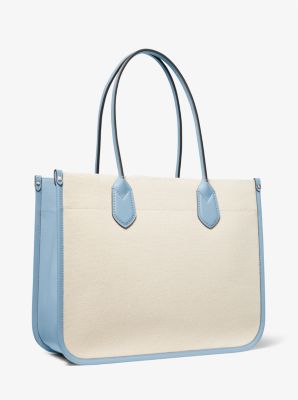 Michael Kors Ladies Heidi Signature Logo Colorblock Semi Lux Tote