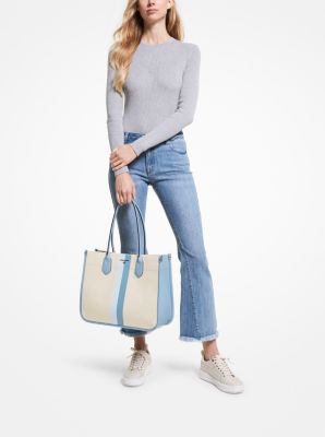 Heidi Large Stripe Canvas Tote Bag image number 3