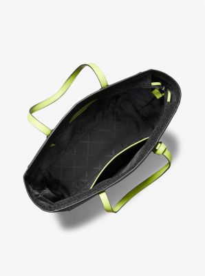 Michael Kors - Bradshaw Woven Leather Convertible Shoulder Bag (Color:  Lime) HANDBAG REVIEW!! 