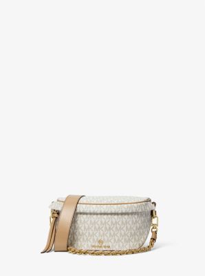 Michael Kors Women's Slater Extra-Small Logo Sling Pack - White - Belt Bags