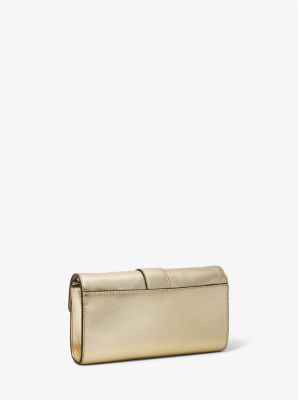 Michael Kors Clutch Bag Penelope In Leather In Rosa