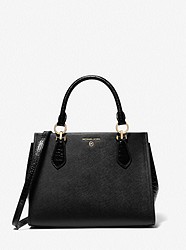 Marilyn Medium Saffiano Leather Satchel - BLACK - 30S3G6AS2L