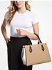 Marilyn Large Color-Block Saffiano Leather Satchel image number 2