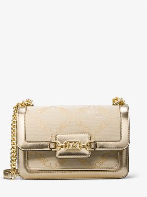 Heather Large Metallic Empire Logo Jacquard Shoulder Bag image number 0