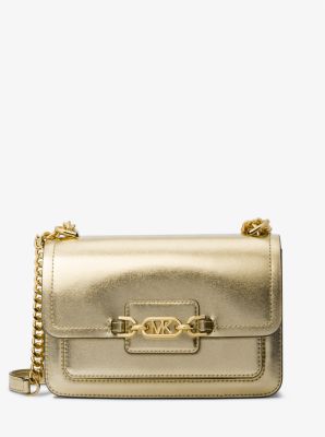 Heather Large Metallic Leather Shoulder Bag image number 0