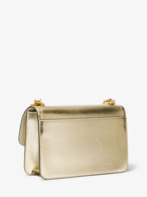 Heather Large Metallic Leather Shoulder Bag image number 2