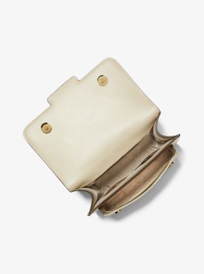 Heather Large Canvas and Metallic Shoulder Bag