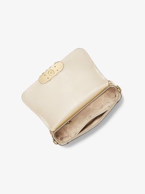 Michael Kors Jet Set Pale Gold Leather Chain Handle Pouchette in Metallic