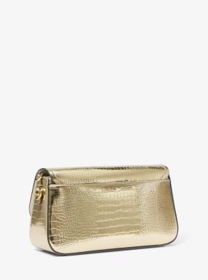Parker Medium Metallic Crocodile Embossed Leather Shoulder Bag image number 2