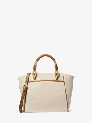 MICHAEL Michael Kors Small Logo Canvas Tote Bag in Natural