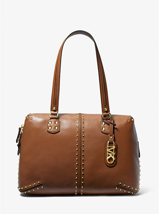 Astor Large Studded Leather Tote Bag image number 0