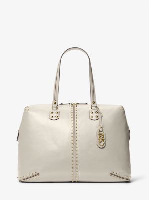 Astor Extra-Large Studded Leather Weekender Bag image number 0