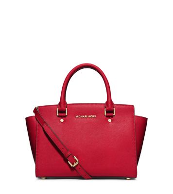 Rengør rummet Kakadu Træde tilbage Selma Saffiano Leather Medium Satchel | Michael Kors