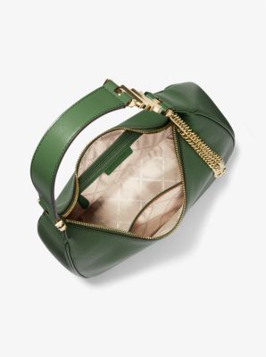 Stylish Faux Leather Crossbody Bag - Wide Strap Included! Green Strap / One Size