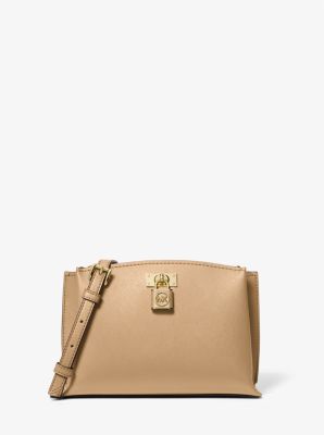 Michael Kors Bags | Mk Saffiano Leather Shoulder Clutch | Color: Black/Gold | Size: Os | Rikiburke's Closet