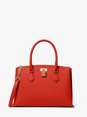 Sac femme Michael Kors Ruby en cuir saffiano Blanc optique