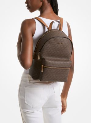 Michael Michael Kors Logo Prescott Large Backpack - Brown/Acorn