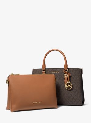 Michael Kors Sally Large 2-In-1 Saffiano Leather and Logo Tote Bag