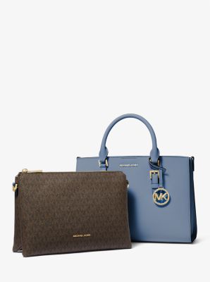 Sally Medium 2-in-1 Saffiano Leather and Logo Satchel | Michael Kors