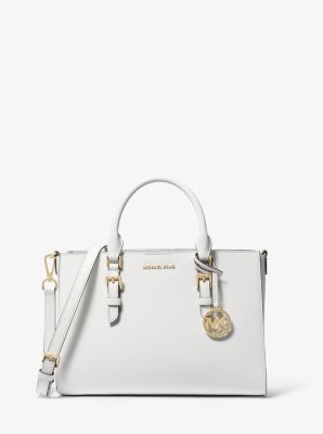 Sally Medium 2-in-1 Saffiano Leather and Logo Satchel | Michael Kors