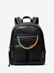 PRIDE Elliot Medium Pebbled Leather Backpack - BLACK - 30S3S5EB2L