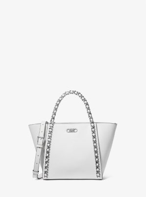 Michael Kors Westley Large Pebbled Leather Chain-link Tote Bag in