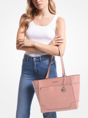 Michael Kors Sally Large 2-in-1 Saffiano Leather And Logo Tote Bag In Pink  | ModeSens