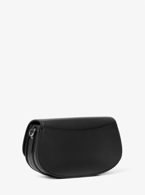 Michael Kors Mila Medium Leather Messenger Bag - Black Multi