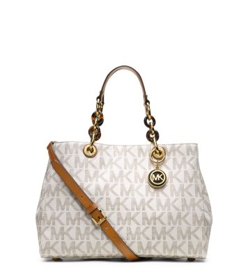 Cynthia Logo Medium Satchel Michael Kors