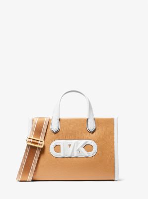 Gigi Small Embossed Pebbled Leather Messenger Bag | Michael