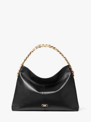 Jordyn Large Leather Hobo Shoulder Bag | Michael Kors