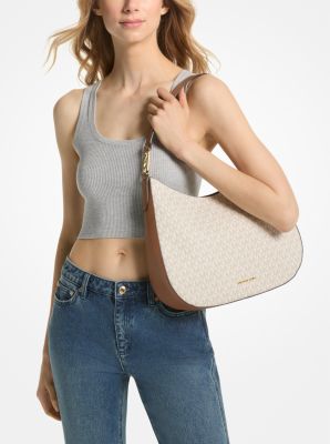 Kensington Large Signature Logo Hobo Shoulder Bag