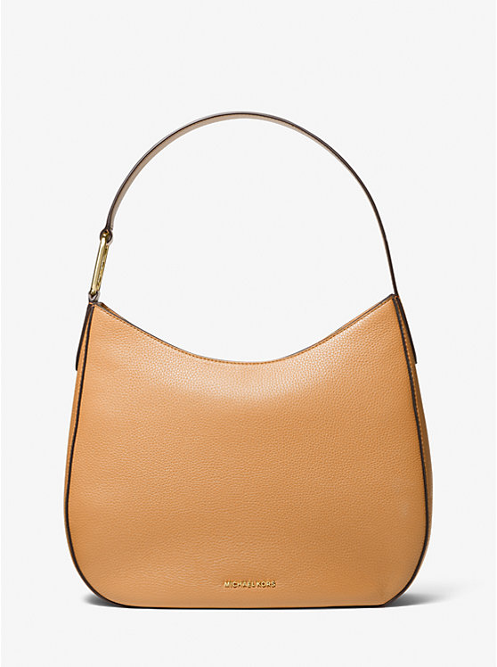 Grand sac à épaule bohème Kensington en cuir grainé à logo signature image number 0