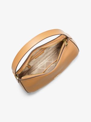 Kensington Large Pebbled Leather Hobo Shoulder Bag in PALE PEANUT | Michael Kors