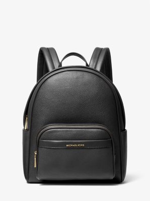 MK Bex Medium Pebbled Leather Backpack - Black - Michael Kors