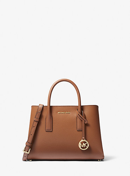 MK Ruthie Small Pebbled Leather Satchel - Luggage Brown - Michael Kors