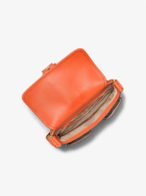 Colby Medium Leather Shoulder Bag in OPTIC ORANGE | Michael Kors