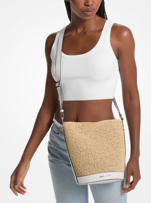 Sac messager cylindrique Townsend de taille moyenne en paille