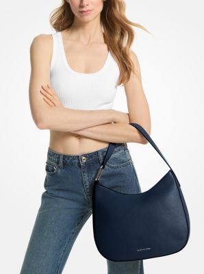 Kensington Large Pebbled Leather Hobo Shoulder Bag