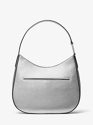Kensington Large Metallic Leather Hobo Shoulder Bag