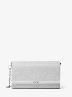 Mona Large Glitter Chain Mesh Clutch Michael Kors