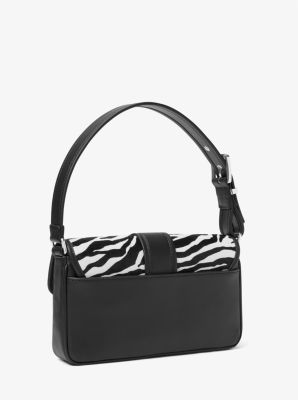 Colby Medium Zebra Print Calf Hair Shoulder Bag image number 2