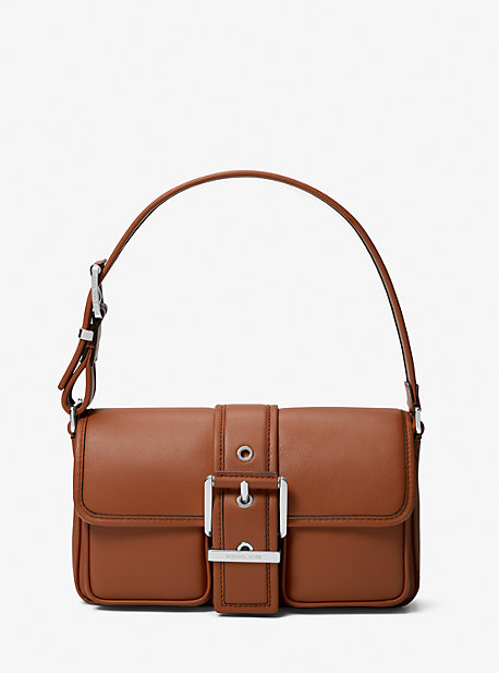 Michaelkors Colby Medium Leather Shoulder Bag,LUGGAGE