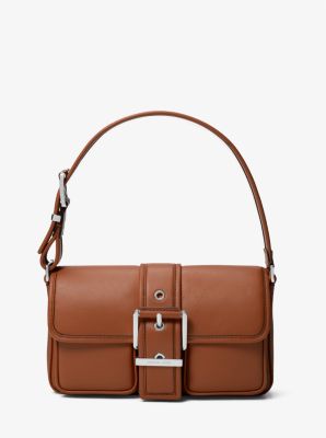Michaelkors Colby Medium Leather Shoulder Bag,LUGGAGE