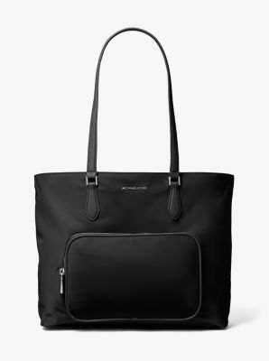 Michael Kors Cara Large Nylon Tote Bag In Black