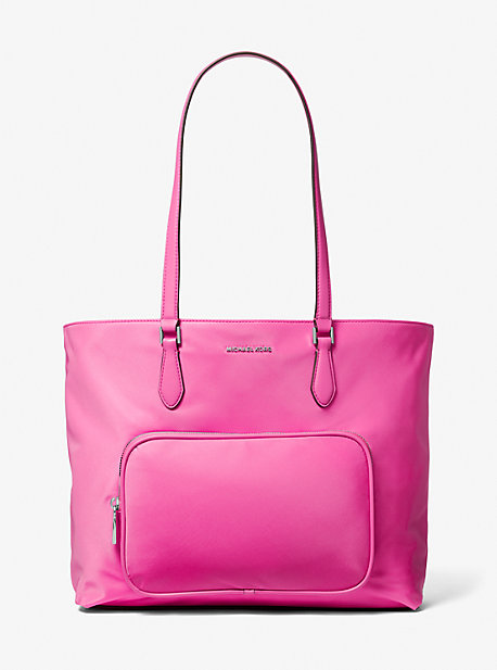 Michael Kors Cara Large Nylon Tote Bag In Pink