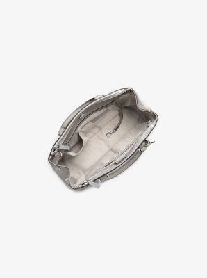 MICHAEL KORS Medium Jet Set Saffiano Leather Snap Pocket Tote Bag Dark  Blossom
