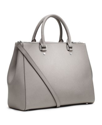 Michael Kors 'sutton' Small Saffiano Leather Satchel in Gray