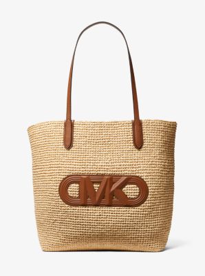 michael kors raffia tote bag