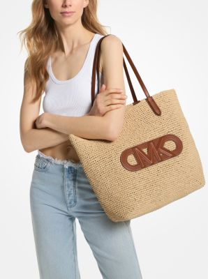 Shopper Eliza Extra-Large aus Stroh mit Empire-Logo image number 2